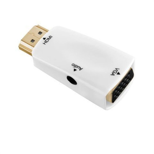 HDMI-kompatibel til VGA Adapter Converter Adapter HVID White