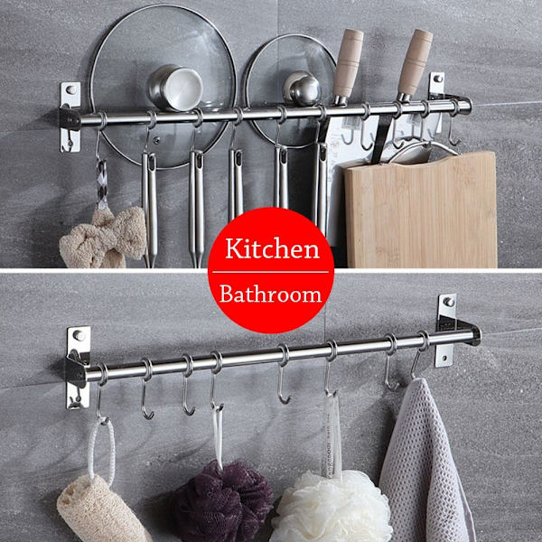 Veggmontert håndklestativ kroker 40CMDOUBLE POLE DOBBELSTÅG 40cmDouble Pole