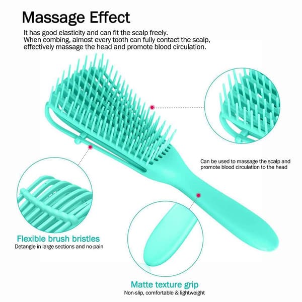 Detangling Brush Hårhodebunnsmassasjeapparat BLÅ blue