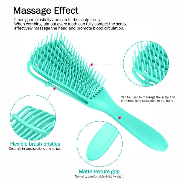 Detangling Brush Hårmassager för hårbotten LILA purple