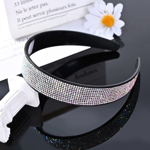 Rhinestone Pandebånd Hårbånd GRÅ Grey