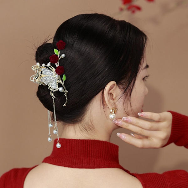Rose Grab Clip Naisten hiusneula A A A