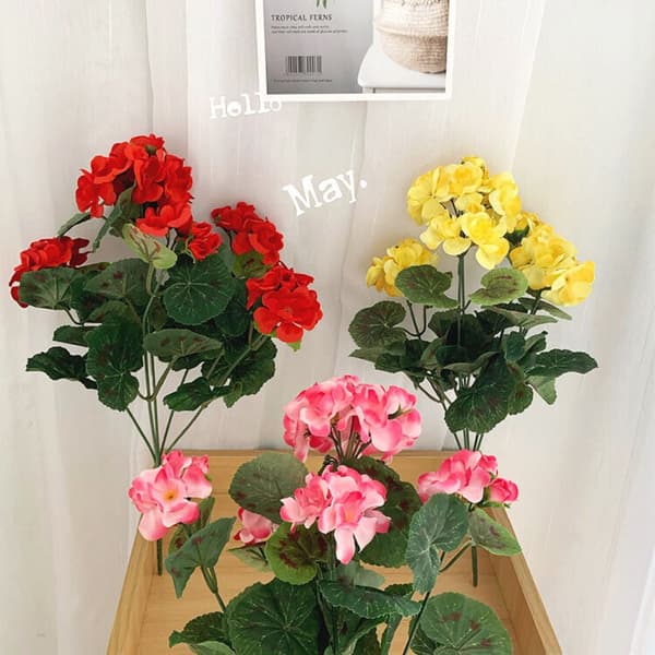 Kunstig blomst Begonia blomst 3 3 3