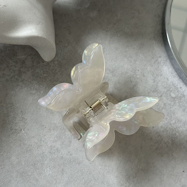 Butterfly Hair Clips Acetate Claw Clips LJUSGRÖNA light green