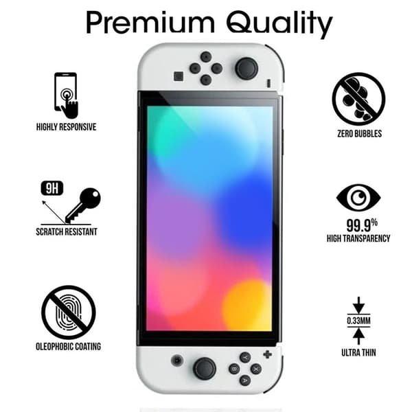2kpl näytönsuoja Karkaistu lasi KYTKINNÖLLE OLED KYTKINTÄ For Switch Oled