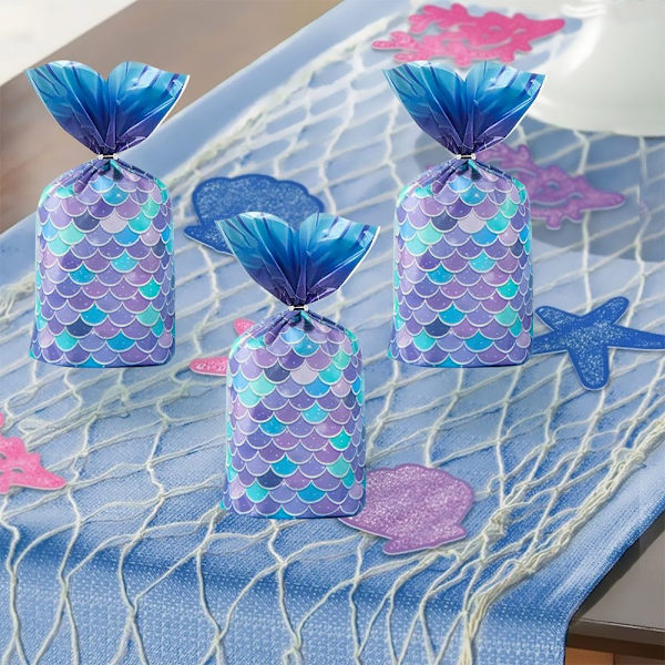 50/100 STK Mermaid Tails Cookie slikposer 100 STK 100 STK 100PCS