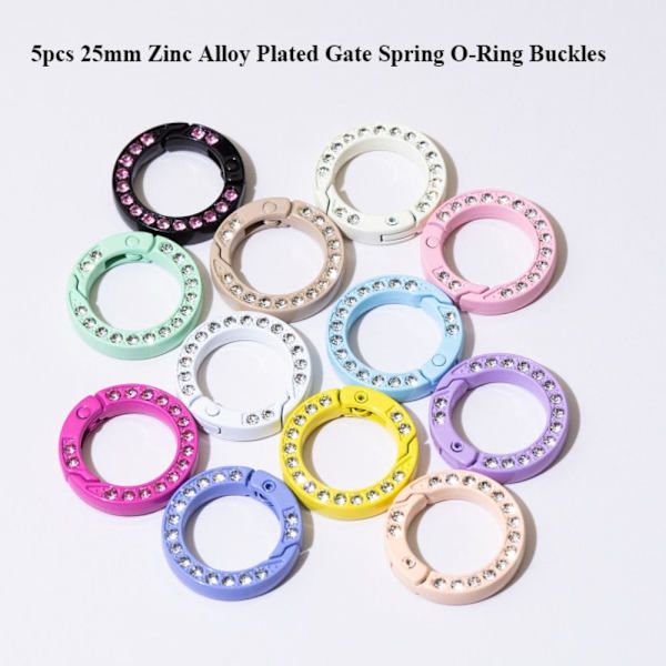 5 st fjäder O-ringsspännen Diamantkarbinhake 2 2 2