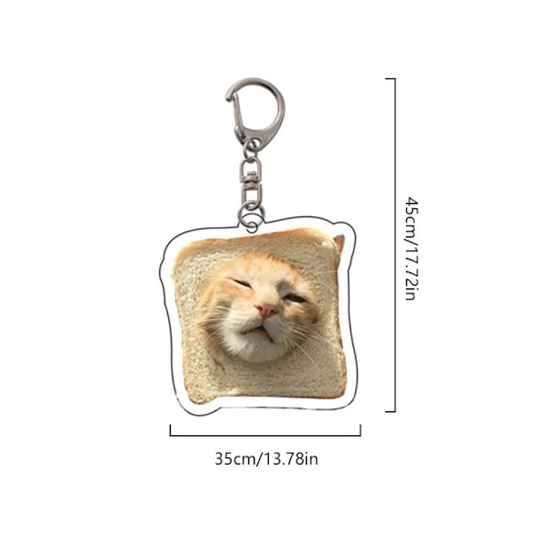 6 stk Toast Cat nøkkelring nøkkelring STIL 4 STIL 4 Style 4