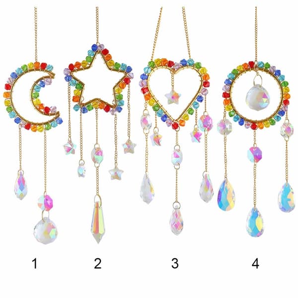 Crystal Sun Catchers Rainbow Prisms Pendant MÅNE MÅNE