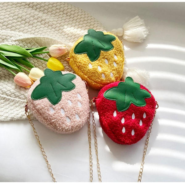 Strawberry Crossbody Bag Skulderveske GUL 3 3 yellow 3-3