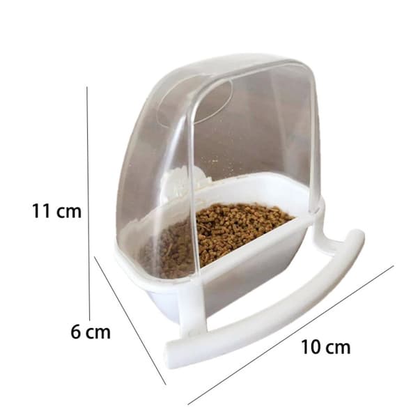 Bird Cage Feeder Matbehållare VIT White