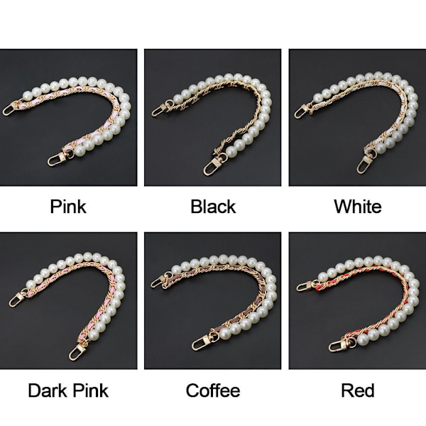 Pearl Strap Tasker Håndtaske Håndtag KAFFE Coffee
