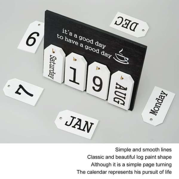 Vend trækalender Skrivebordskalender Skrivebordskalender