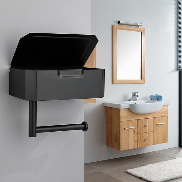 Tissue Box Badeværelse Toilet Tissue Holder SORT D D BLACK D-D