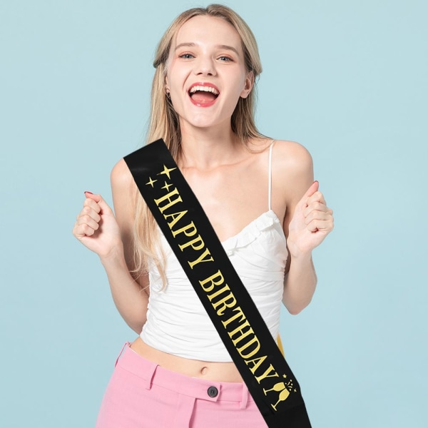 Födelsedag Satin Sash Födelsedag Axelgördel 2 2