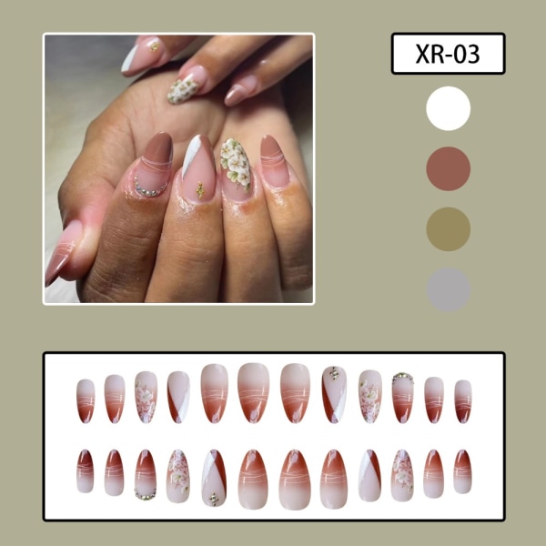 Almond Fake Nails Tekokynnet XR-03 XR-03 XR-03