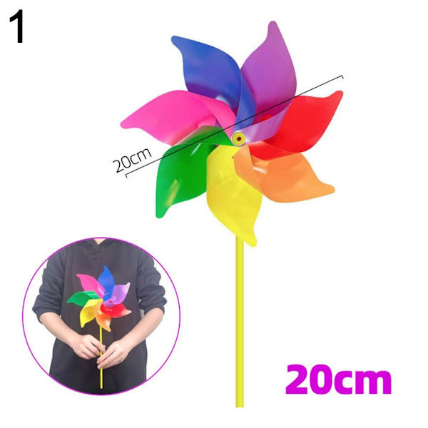 Fargerike solsikkevindmøller Layout Pinwheels Leker 1 1 1