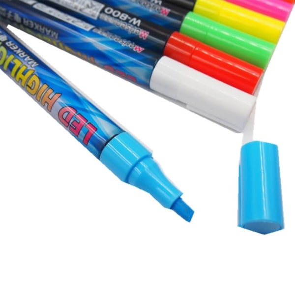 5 STK Queen Bee Marker Pen LED Highlighter LYS BLÅ LYS BLÅ Light Blue