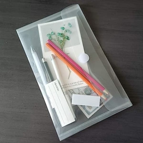 12 kpl Label Pocket Clear Envelopes Organization