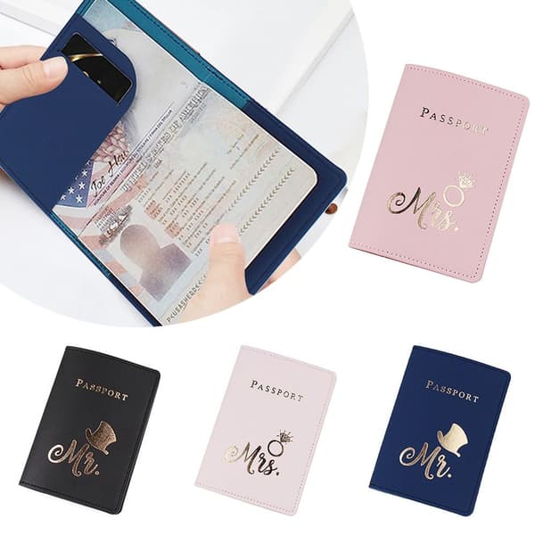 Passdeksel Kredittkort Passholder LYSROSA Light Pink