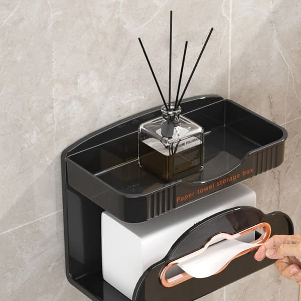 Toiletpapirholder Tissue Box SORT Black