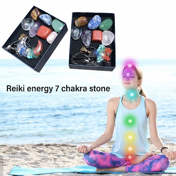 Naturlig krystall 7 Chakra Stone 2 2 2
