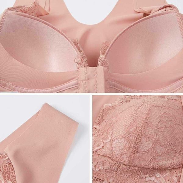 Kvinnor främre behåar Spetsunderkläder NUDE L Nude L