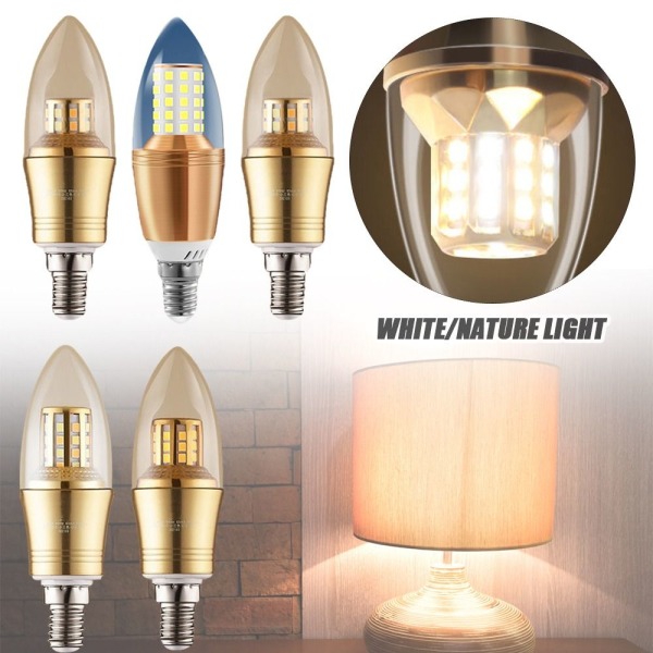 LED lyspære e14 5WWHITE LYS HVIT LYS 5WWhite Light