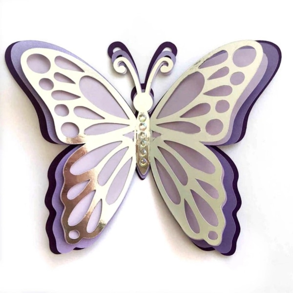 8st Butterfly Die Cut 3D Layered Cutting Dies Metallspets
