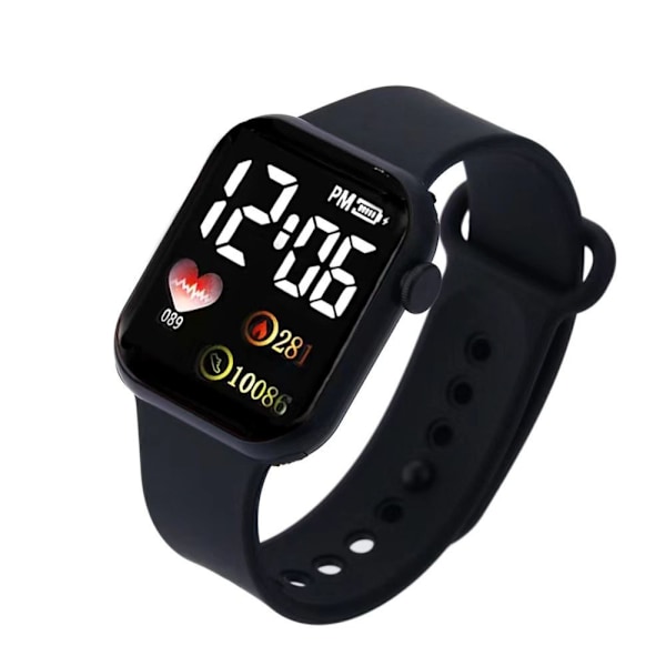 LED elektronisk watch Digital sportklocka WATCH black