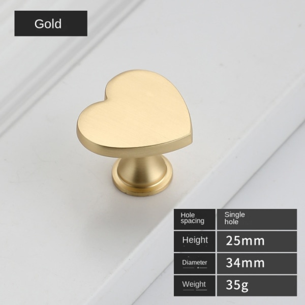 2stk Love Garderobe Dørhåndtak Skuffehåndtak HVIT White