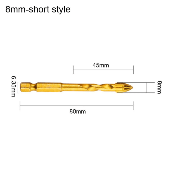 Drill Bits Triangle Bit 8MMSHORT STIL KORT STIL 8mmshort style
