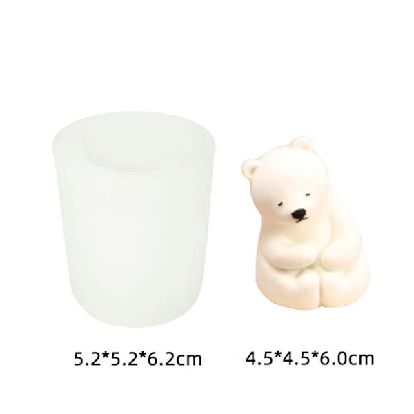 Polar Bear Candle Form 3D Art Wax Form 3 3 3