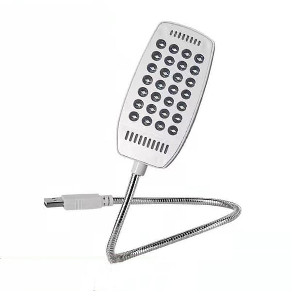 Leselampe LED USB Boklampe HVIT white