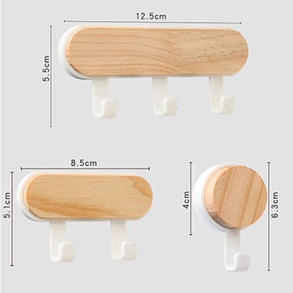 Trækroge Vægbøjler Kroge SORT 3 KROGE 3 KROGE Black 3 hooks-3 hooks
