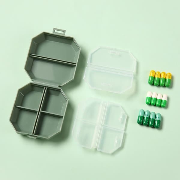 2st Pill Box Dispenser Medicin Boxar GRÖN Green