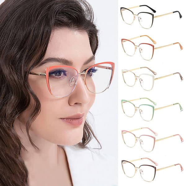 Anti-Blue Light Glasses Pyöreät silmälasit MUSTA Black