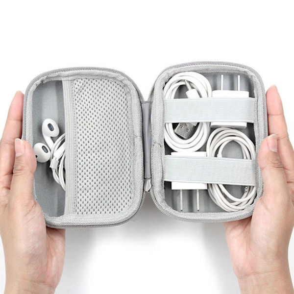 Digital opbevaringstaske USB-kabeltasker GRÅ STYLE 1 STYLE 1 grey Style 1-Style 1