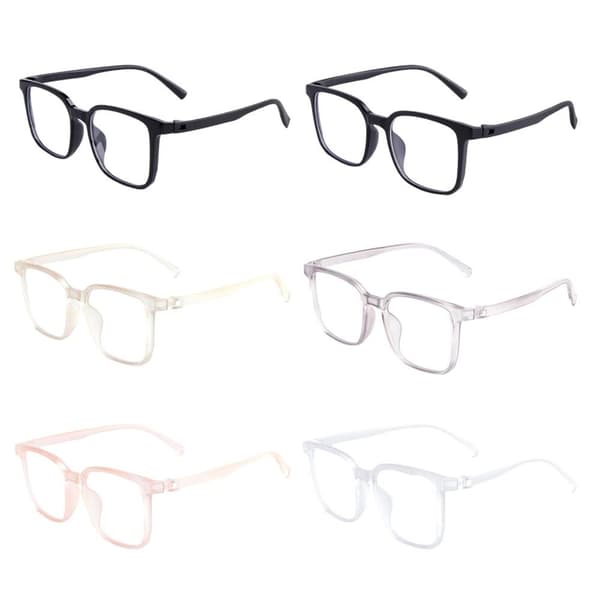 Anti-Blue Light Briller Runde Briller HVIT HVIT White
