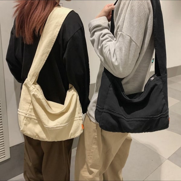 Messenger Bag Indkøbstaske SORT black