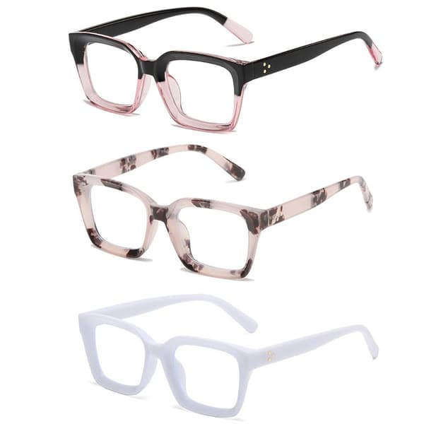 Anti-UV Blue Rays Glasögon Datorglasögon VIT white