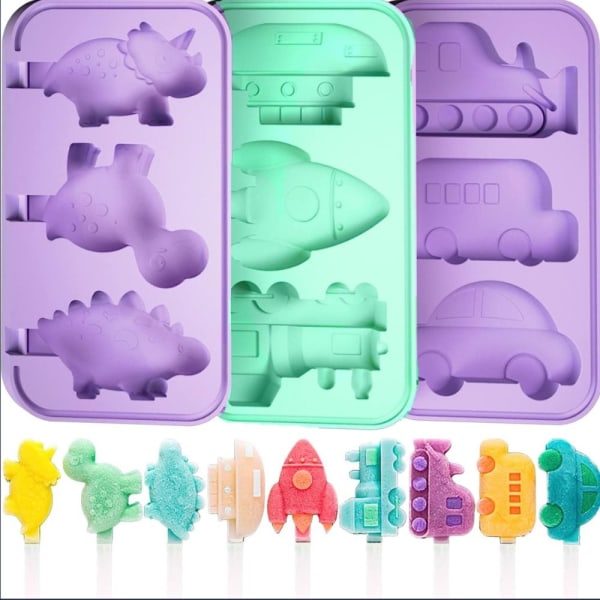 3stk Popsicle Forms for Småbarn Popsicles Molds Silikon