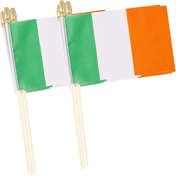20st Irland Stick Flag Hand Viftande Flaggor 20PCSB B 20PcsB