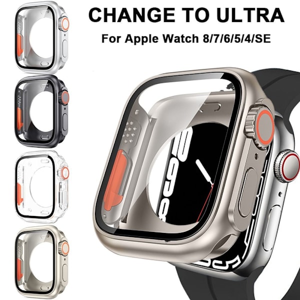 Bytt til Ultra Case PC Tempered Cover SØLV 44MM 44MM silver 44mm-44mm