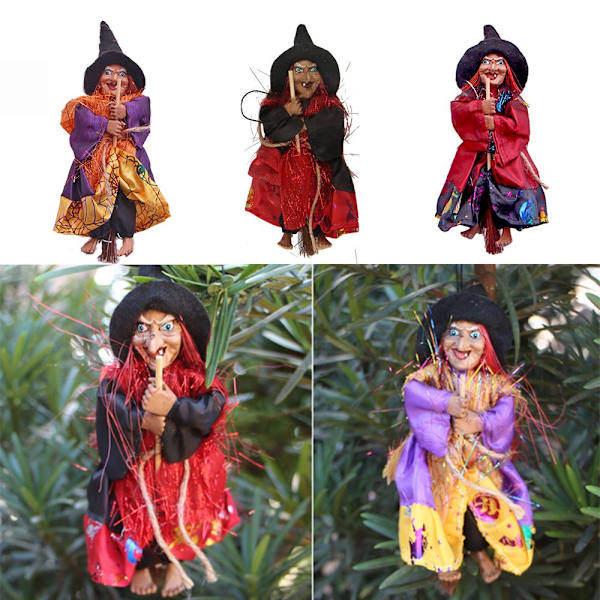 Halloween Ghost Festival Heksefigur hengende dukke Yellow