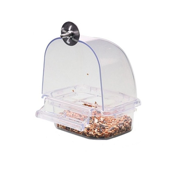 Bird Cage Feeder Food Container Papegøje Feeder Box
