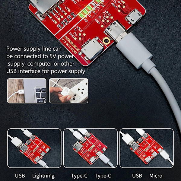 USB-kabeltester Data Wire Test Ladetestkort