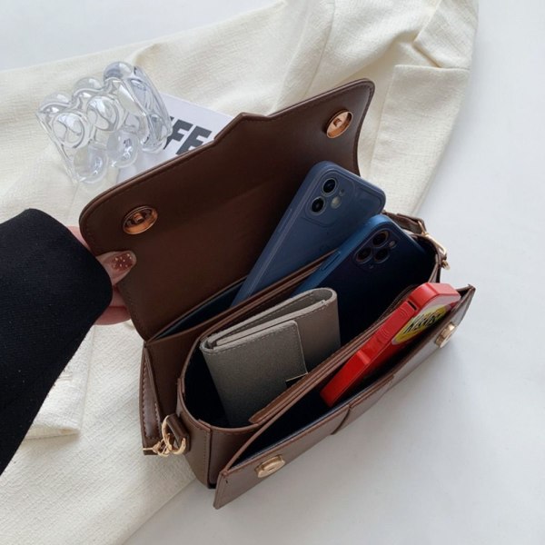 Skuldertaske Messenger Bag BRUN brown