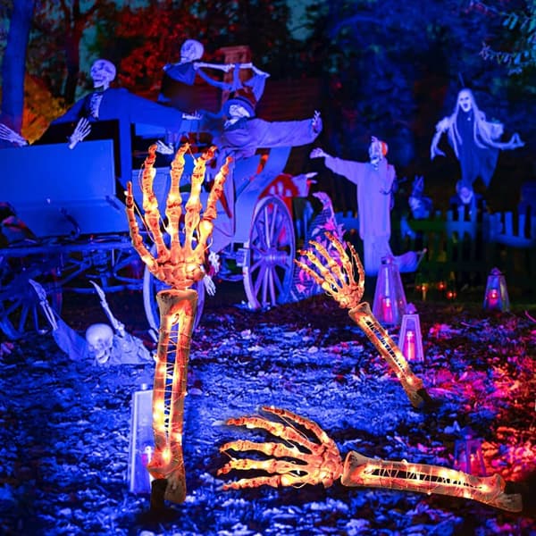 Skeleton Håndlampe Led Solar Energy String Lights VARMT LYS warm light