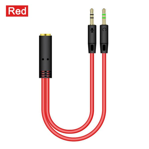 4 stk Lydkabel Audio Adapter Kabel SORT B ​​B Black B-B